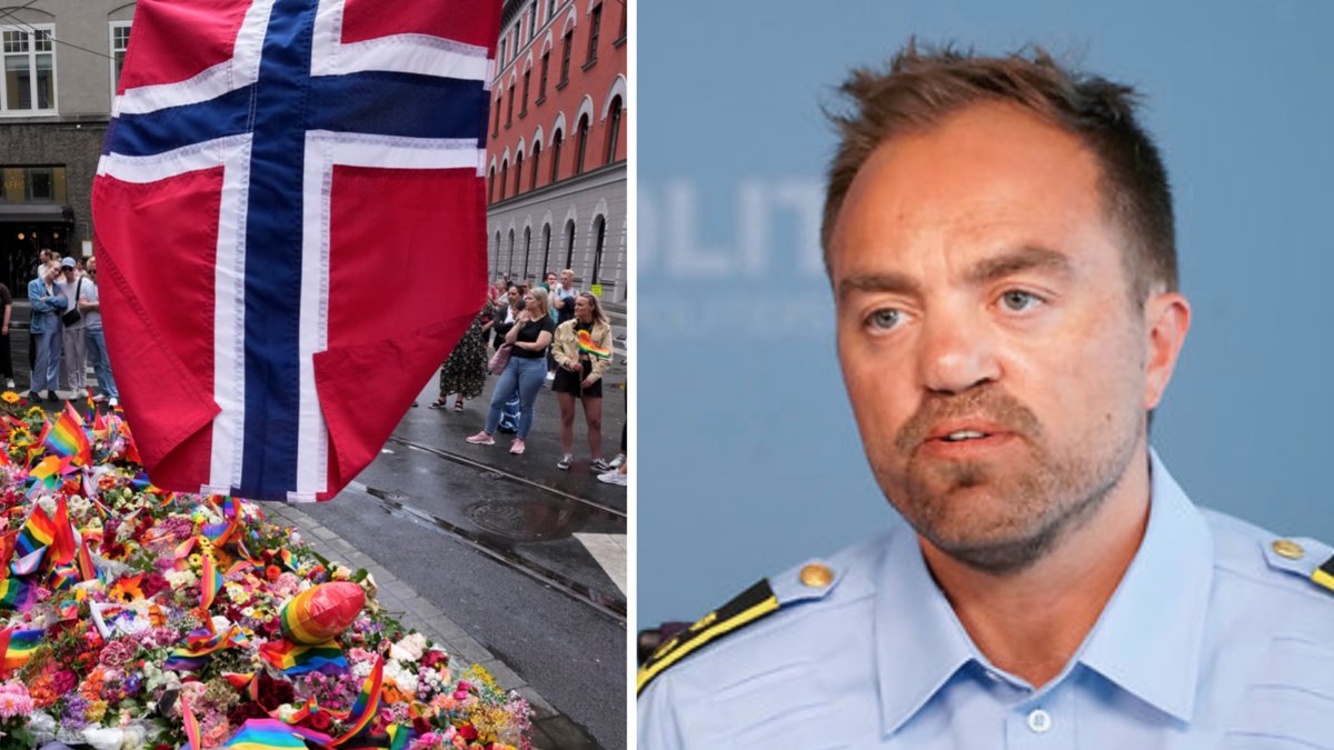 Børge Enoksen, polisåklagare vid Oslopolisen, vid söndagens pressträff.